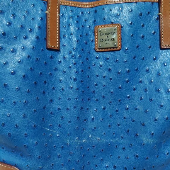 Dooney and Bourke Blue pebble leather tote - Picture 2 of 7